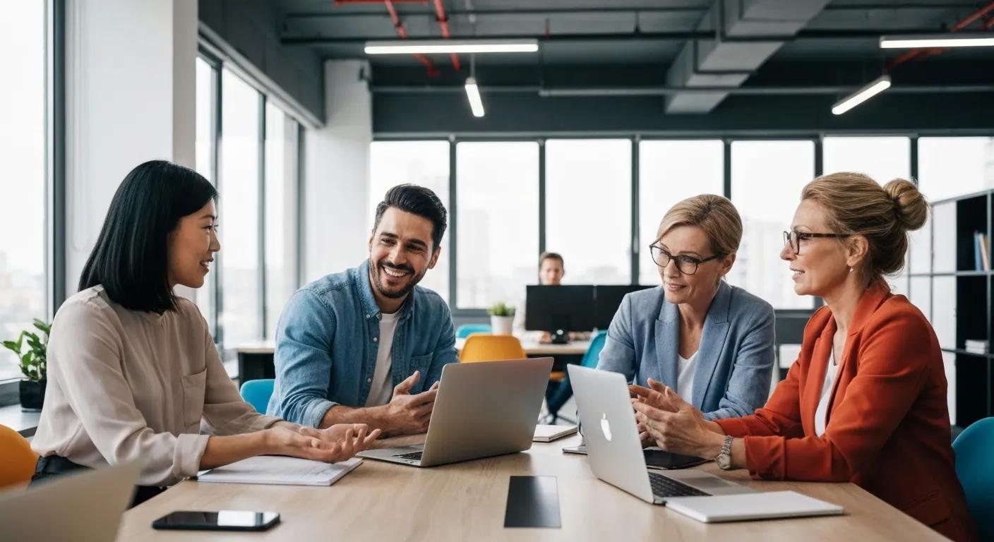 A business team defining the ideal customer and target audience for their business
